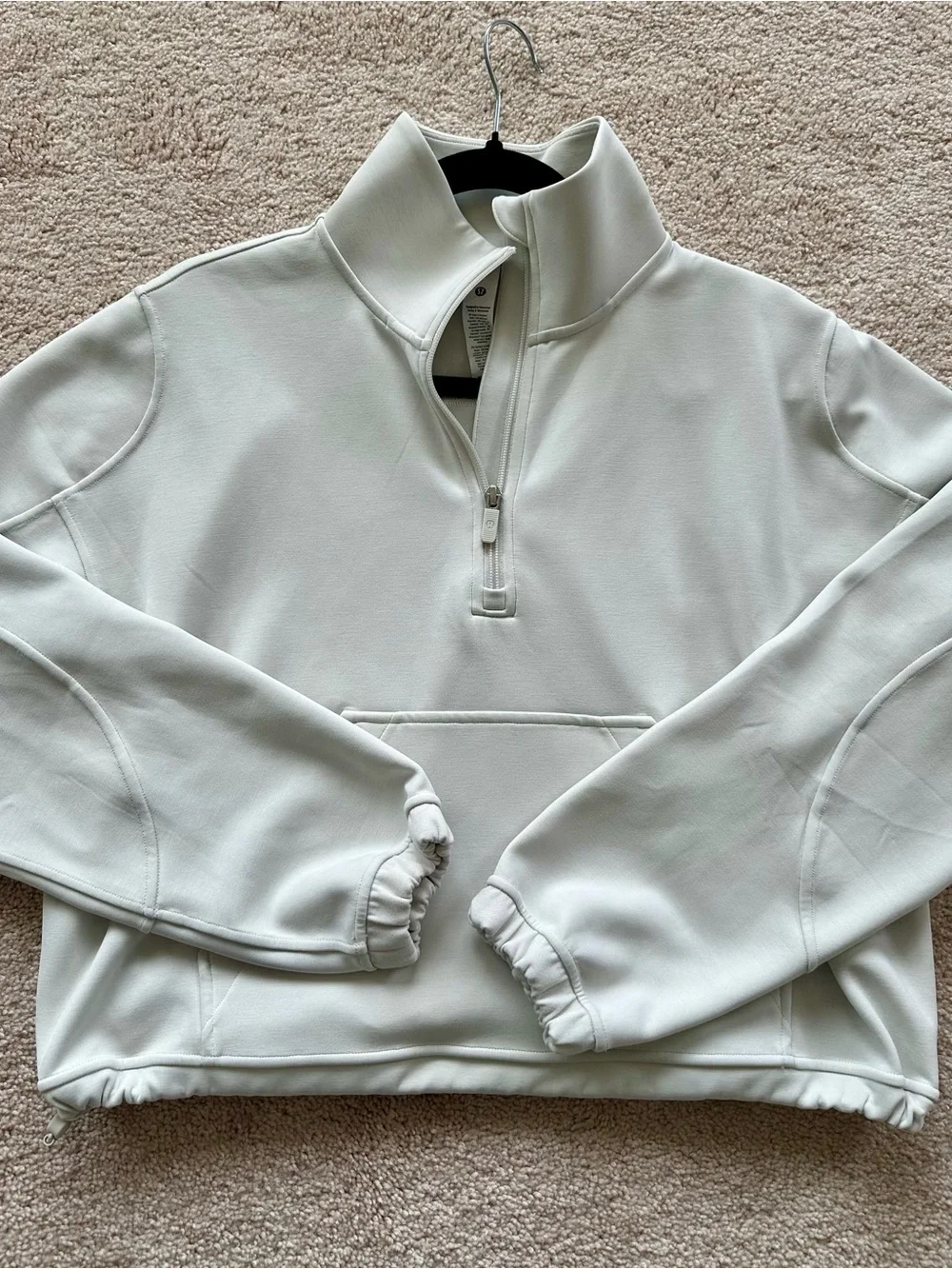 Lululemon Athletica Cream Half-Zip Softstrwam Pullover